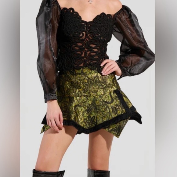 Upcycled Black and Green Women's Jacket size M. - Picture 6 of 6